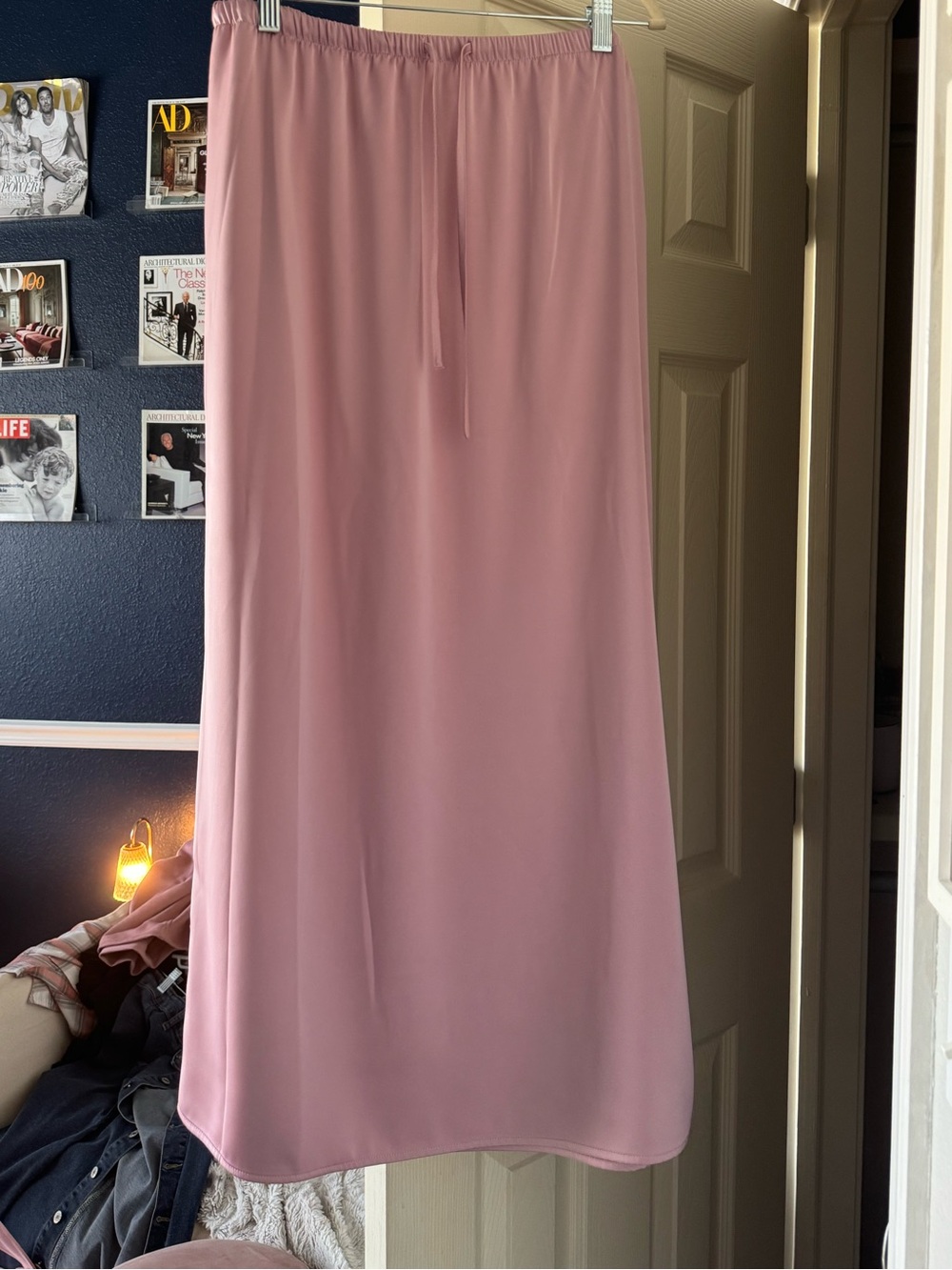 Song of Style Dusty Rose Maxi Skirt with Elastic Waist
